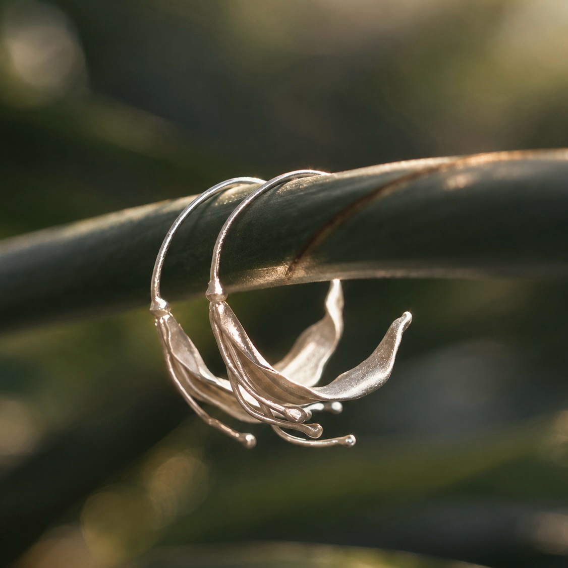 Where Petals Wander Hoop Earrings