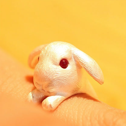 Bunny Embrace Ring — A Tiny Companion Wrapped Around Your Finger