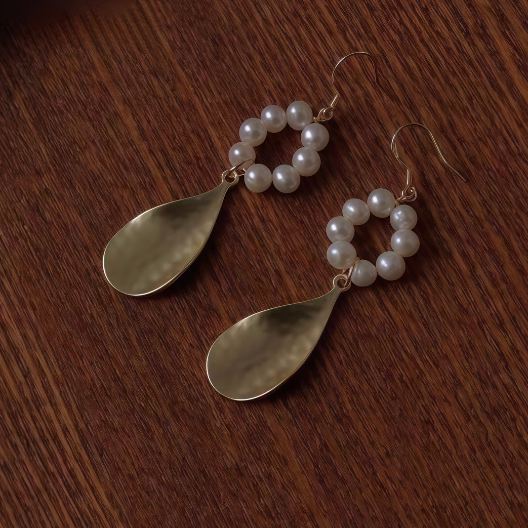 Pearl Halo Drop Earrings
