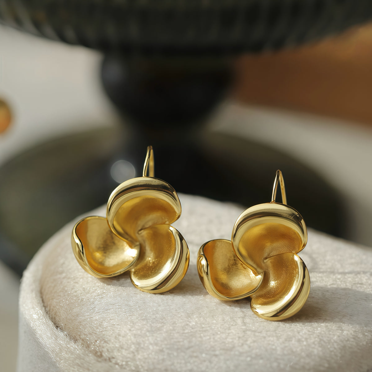 Golden Petal Earrings