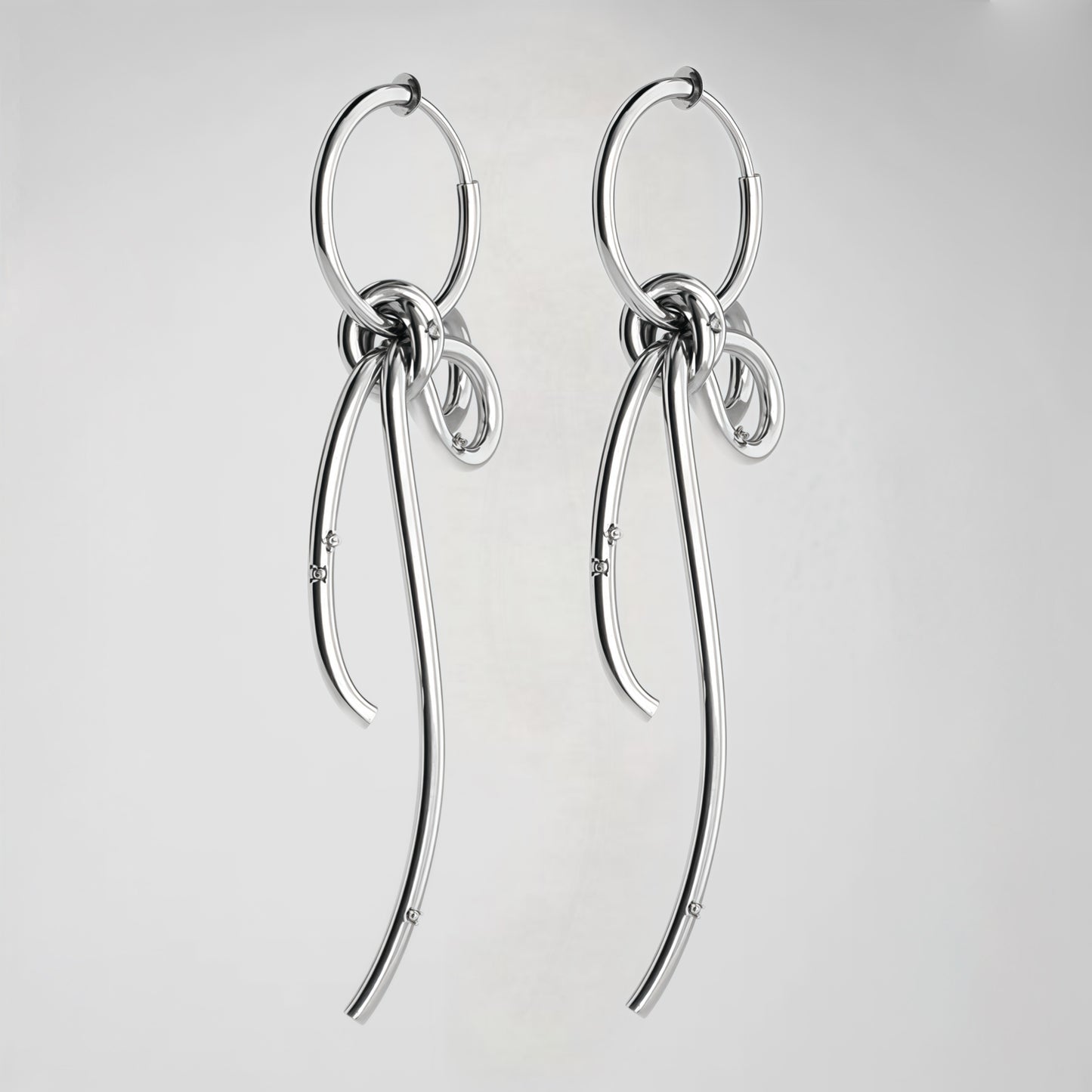 Ribbon Flow Earrings / Ear Cuffs (2-in-1 Style)