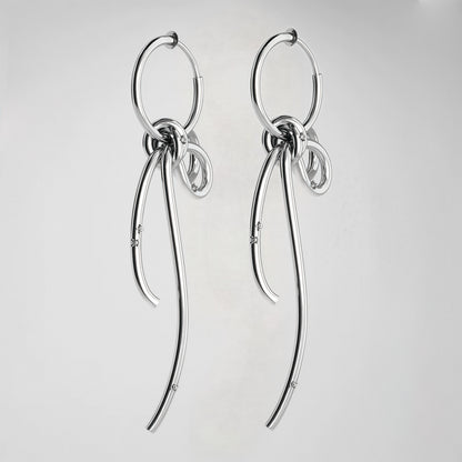 Ribbon Flow Earrings / Ear Cuffs (2-in-1 Style)