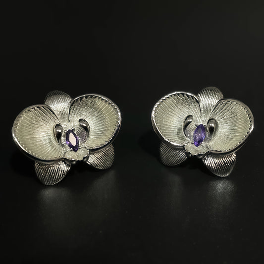 Orchid Whisper Stud Earrings