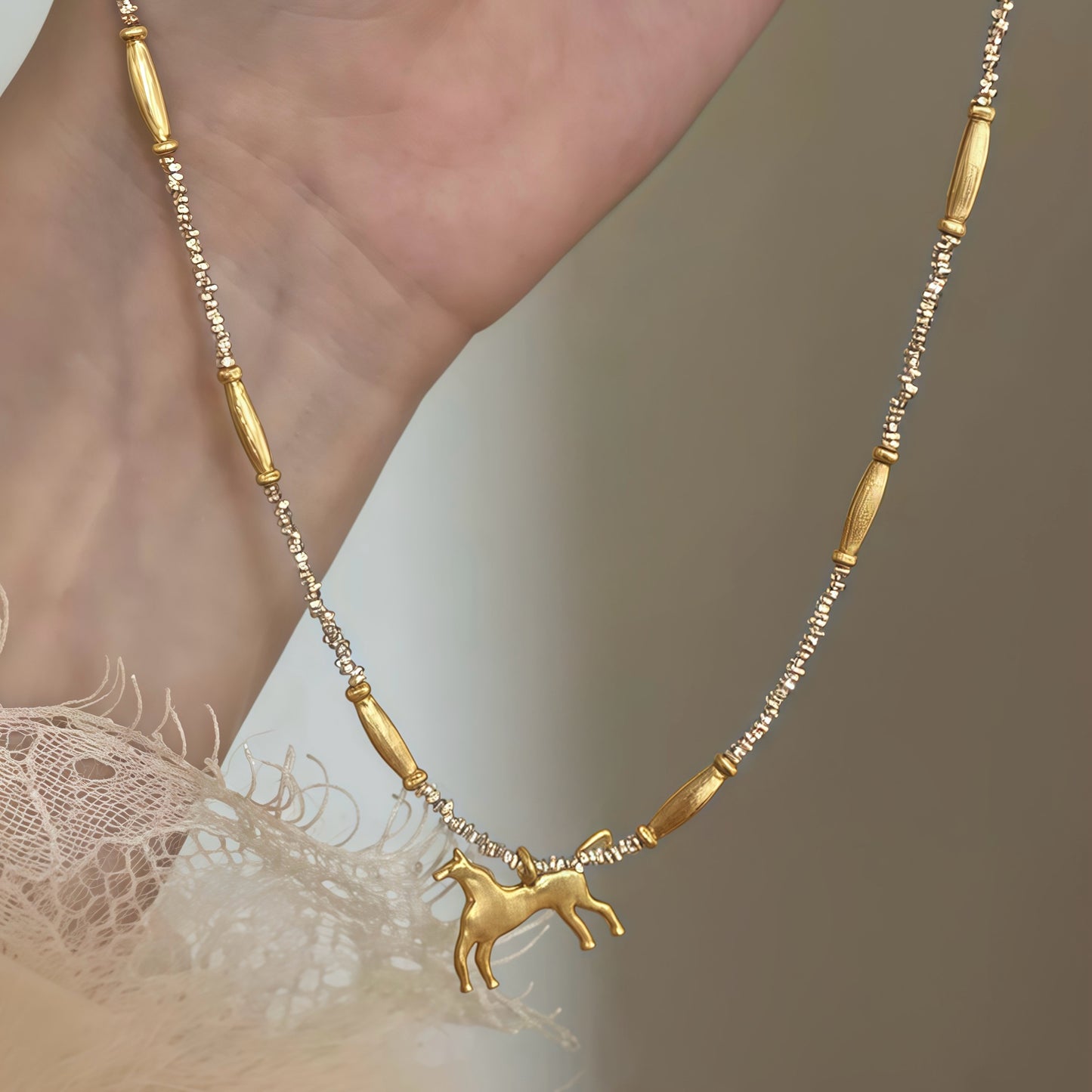 Horizon Horse Necklace
