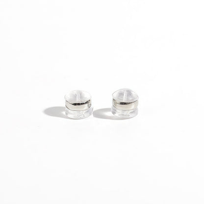 Silicone Earring Backs with Metal Core