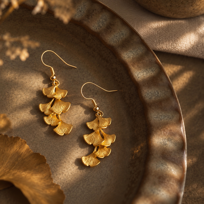Ginkgo Cascade Earrings