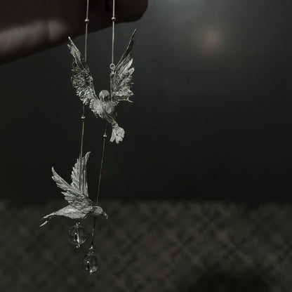 Flight of Souls Long Bird Earrings