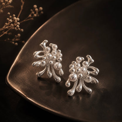 Pearl Cascade Sculpture Earrings