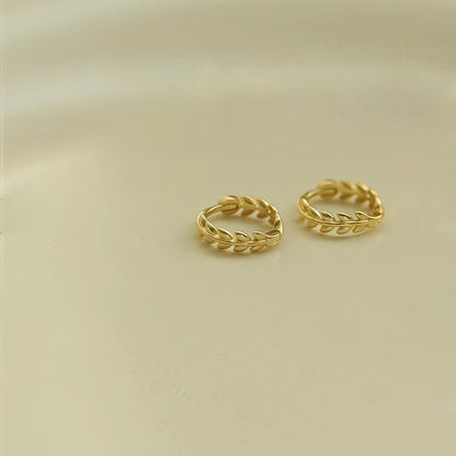 Olive Whisper Hoops
