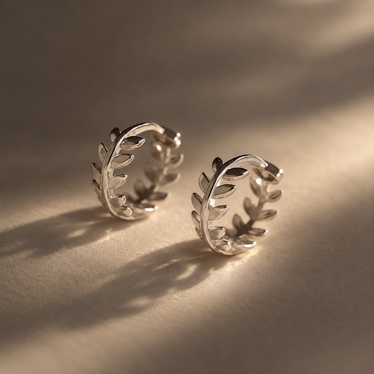 Olive Whisper Hoops