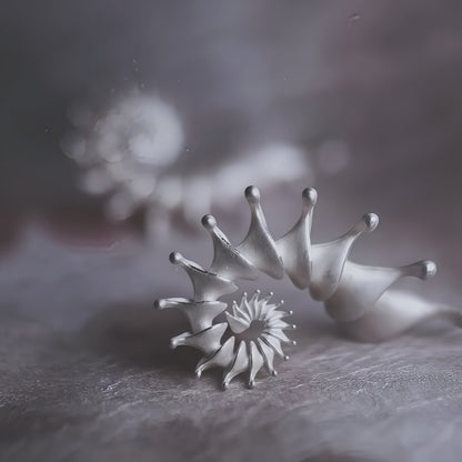 Ocean Spiral Crown Earrings