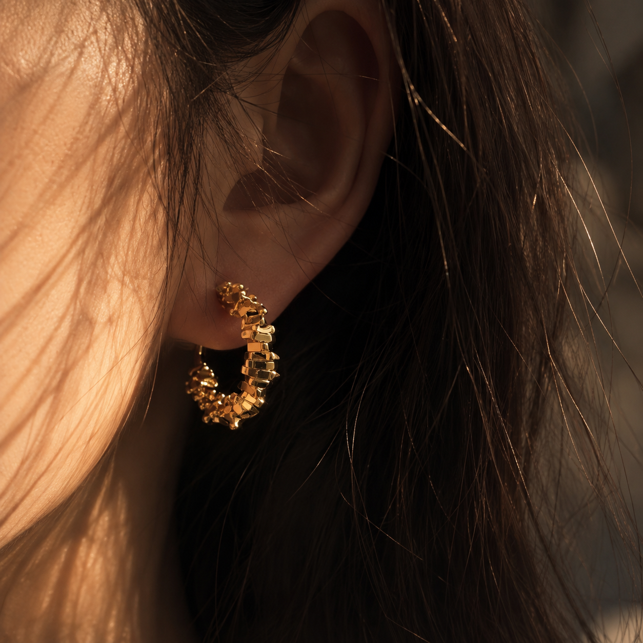 Orbit Fragment Hoop Earrings