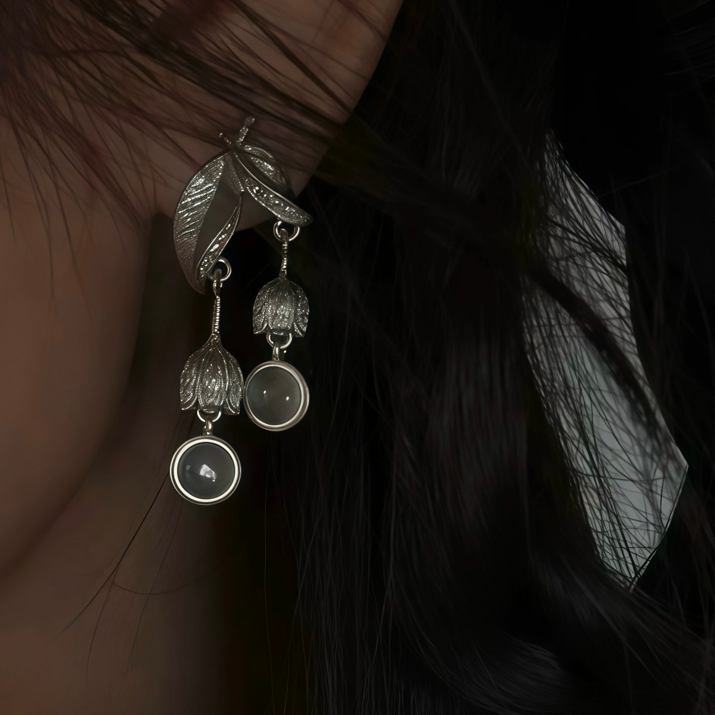 Moonlit Valley Blossom Earrings