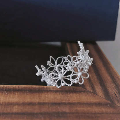 Floral Lace Silver Ring