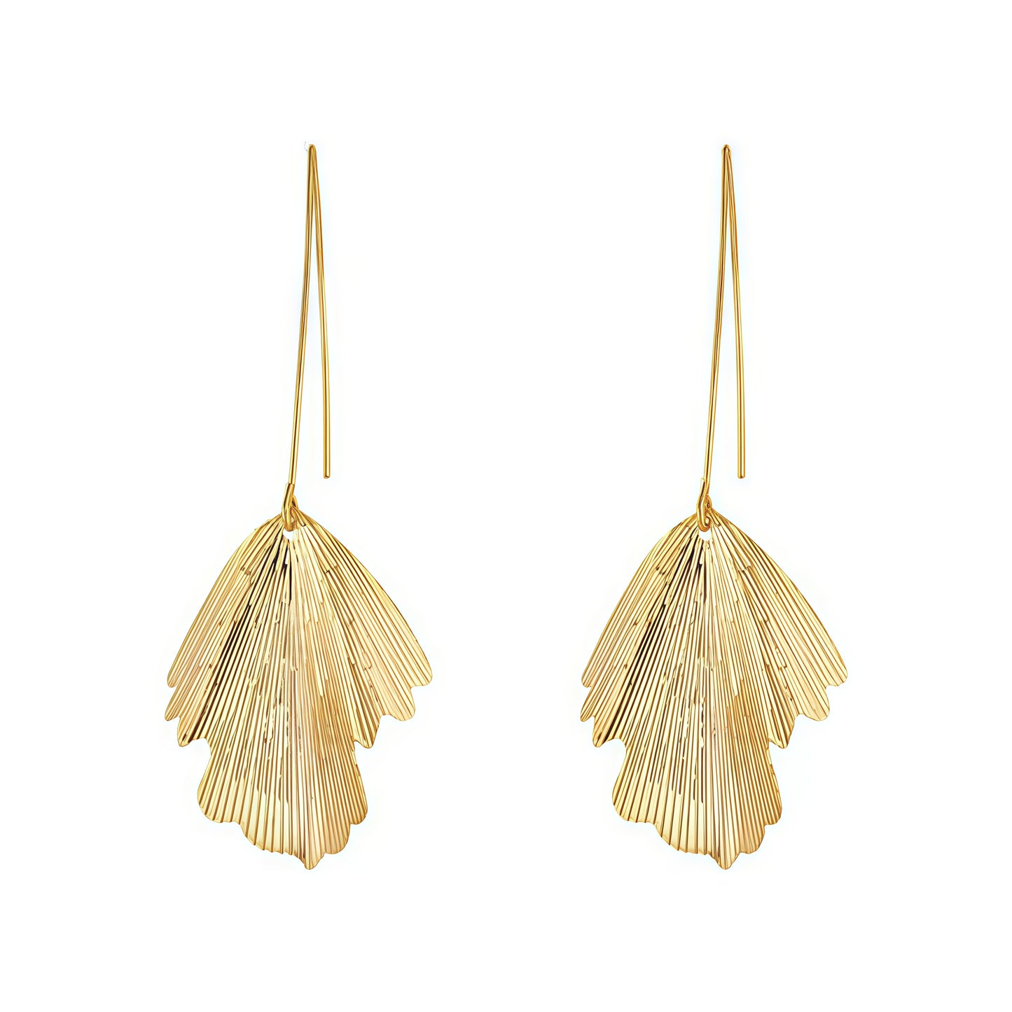 Ginkgo Whisper Earrings – Sculptural Elegance Inspired by Nature