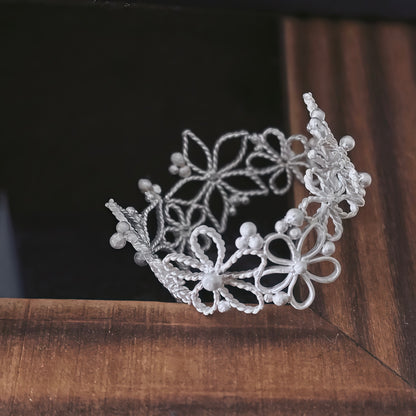 Floral Lace Silver Ring