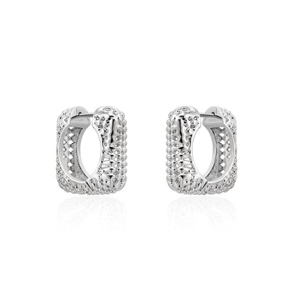 Sculptural Texture Hoop Earrings