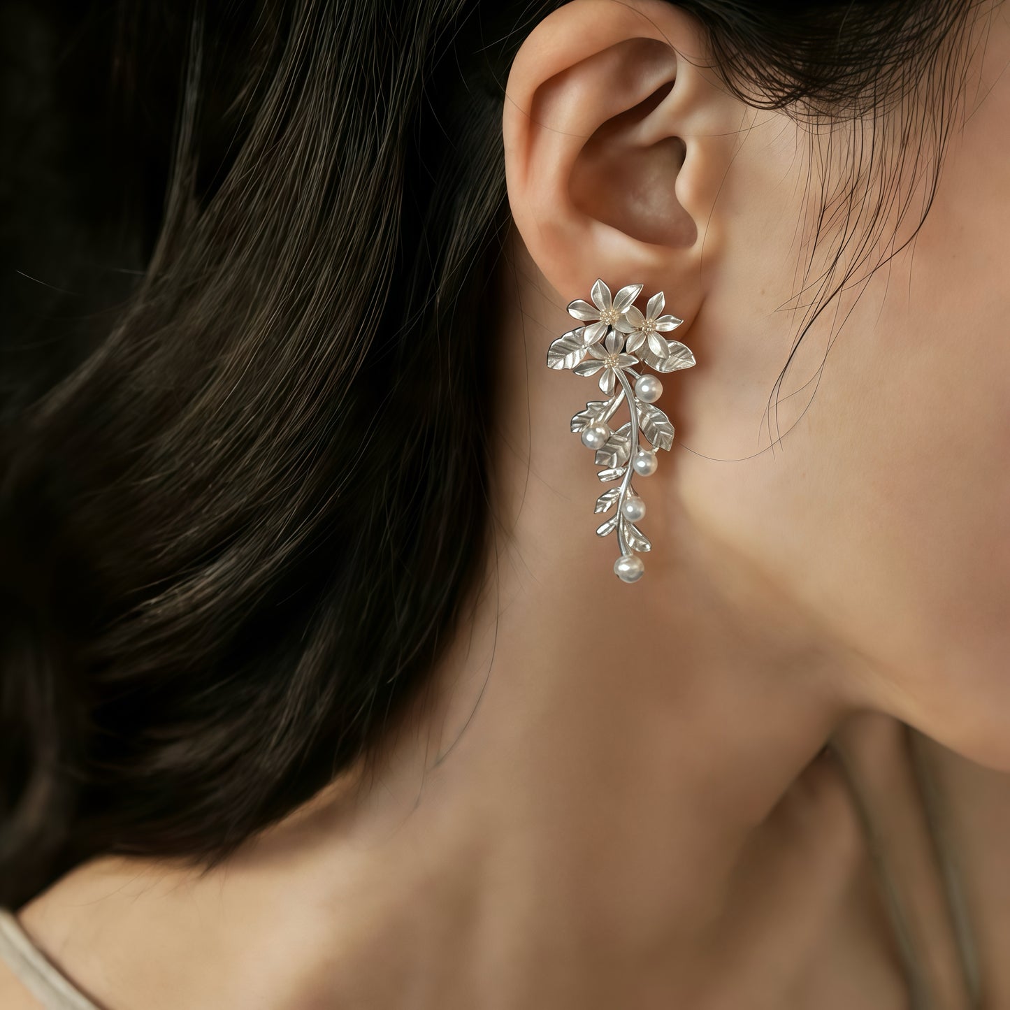 Blooming Grace Pearl Earrings