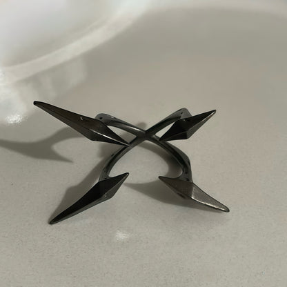 Obsidian Instinct Sculptural Ring