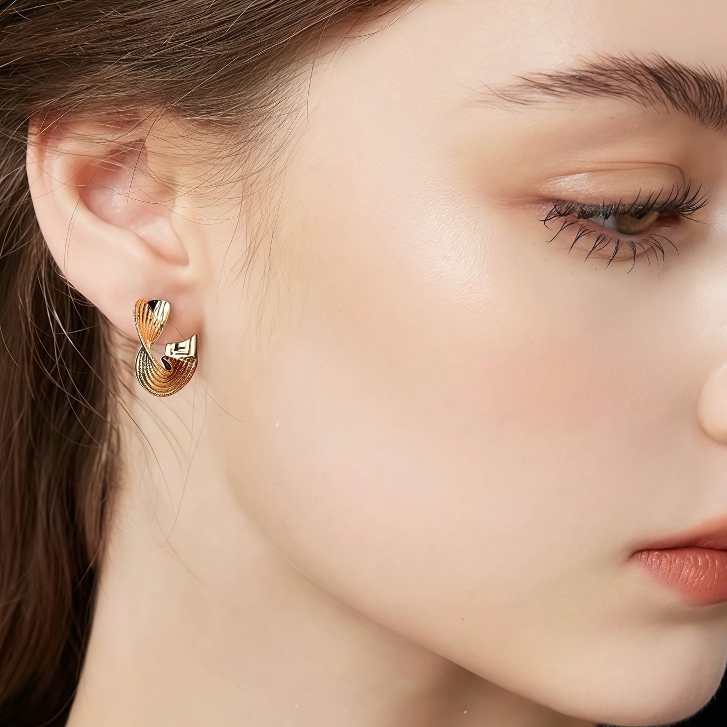 Eclipse Wave Hoop Earrings