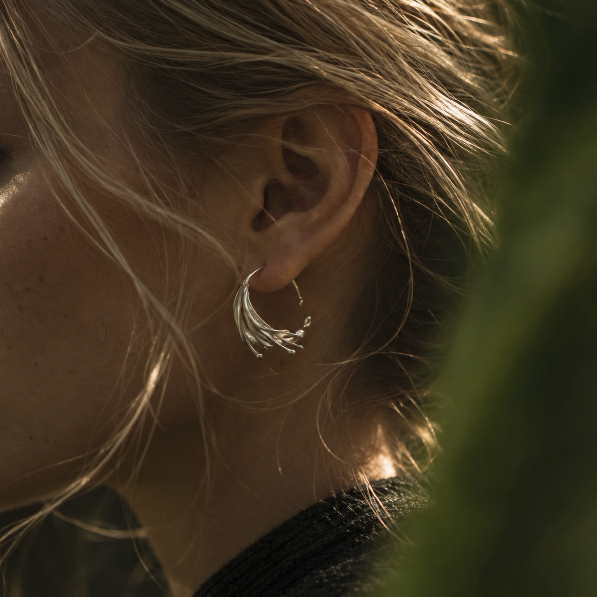 Where Petals Wander Hoop Earrings