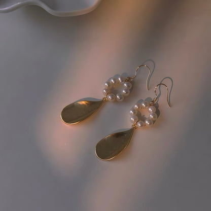 Pearl Halo Drop Earrings