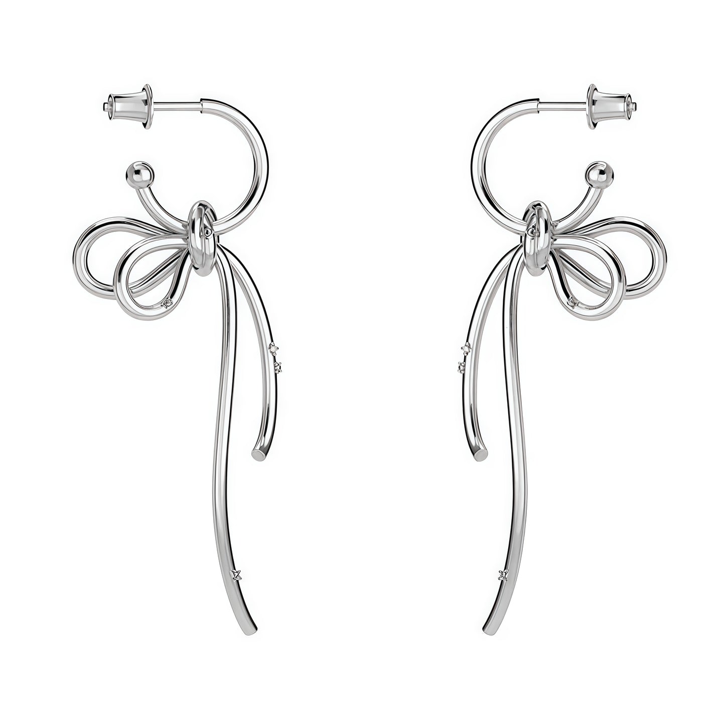 Ribbon Flow Earrings / Ear Cuffs (2-in-1 Style)