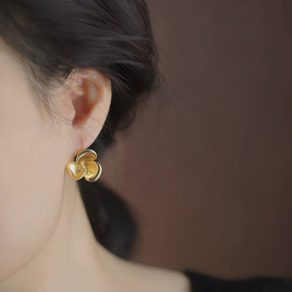 Golden Petal Earrings