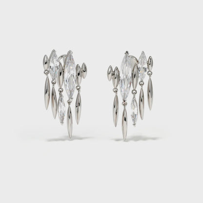 Silver Eclipse Radiance Earrings