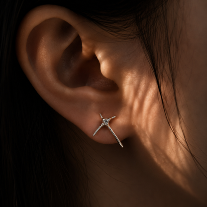 Starbound Arc Earrings (2-in-1 Style)