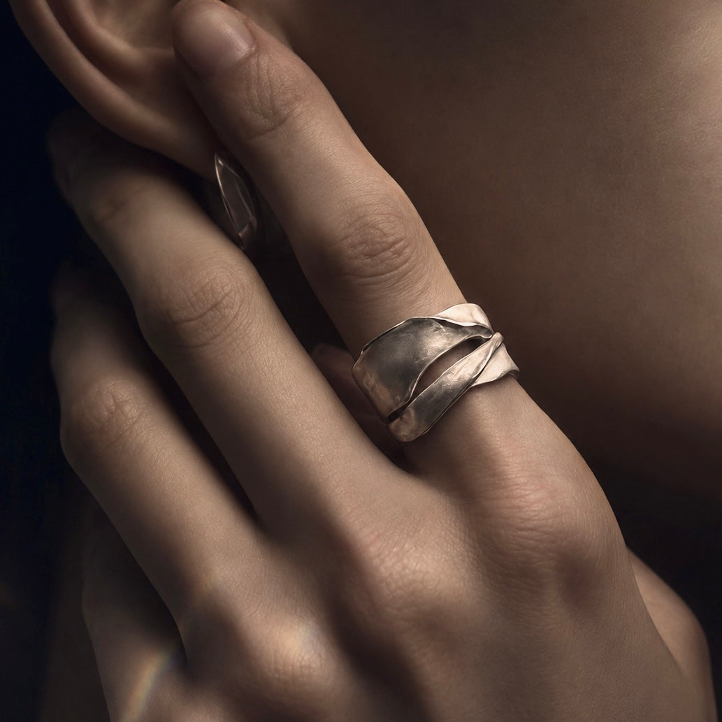 Sculpted Lunar Ring