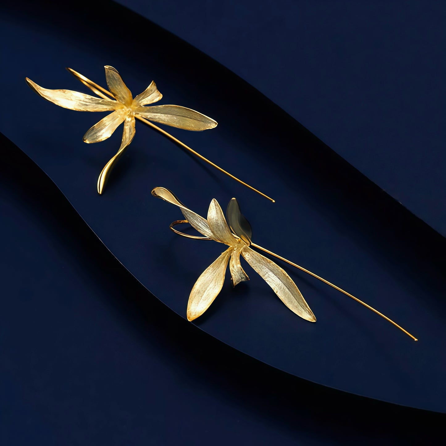 Four-Season Orchid Drop Earrings