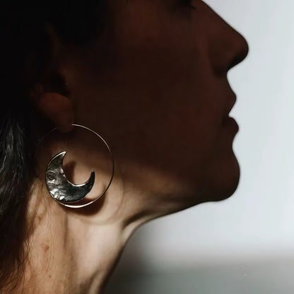 Sun & Moon Sculptural Hoops