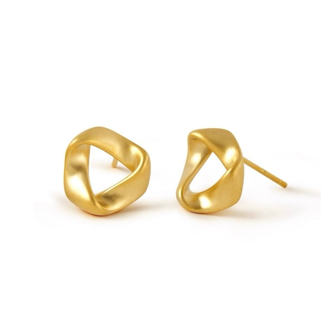 Ethereal Twist Stud Earrings