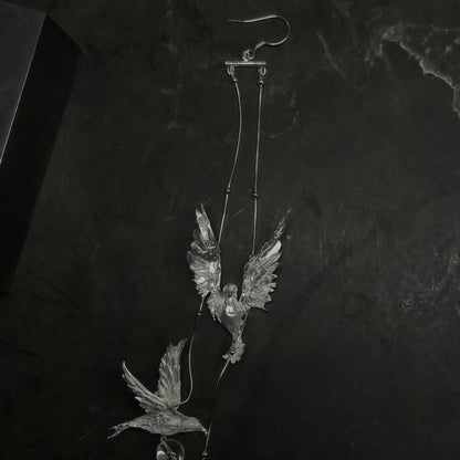 Flight of Souls Long Bird Earrings