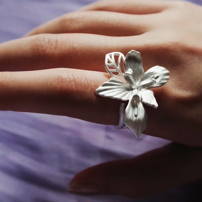Orchid Whisper Sculptural Ring