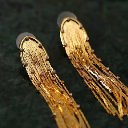 Golden Cascade Earrings