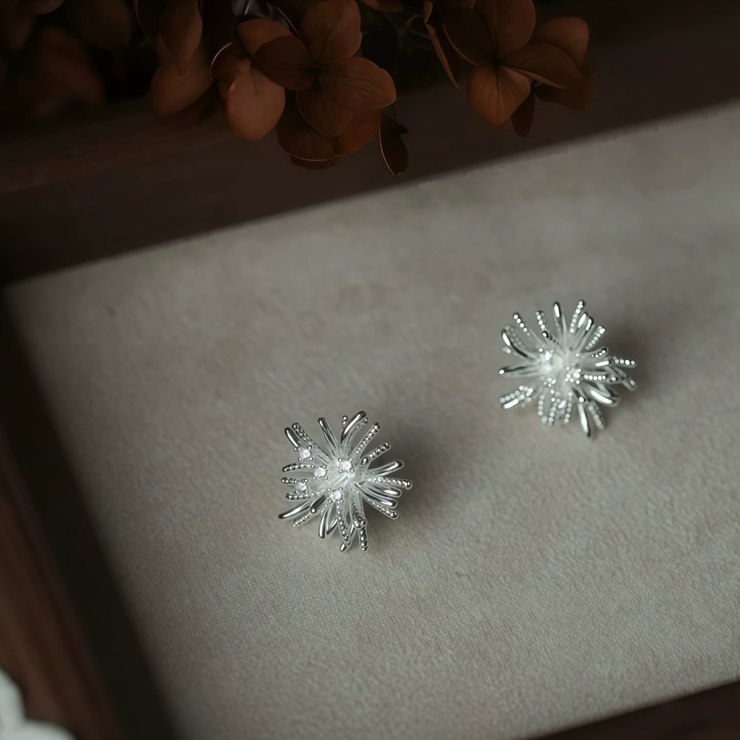 Firework Bloom Earrings – Gold & Silver