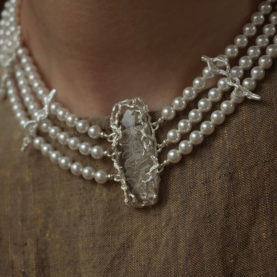 Moonlit Garden Necklace — Made to Order (30-Day Craft)