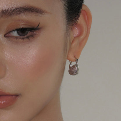 Silver Mini Bag Hoops