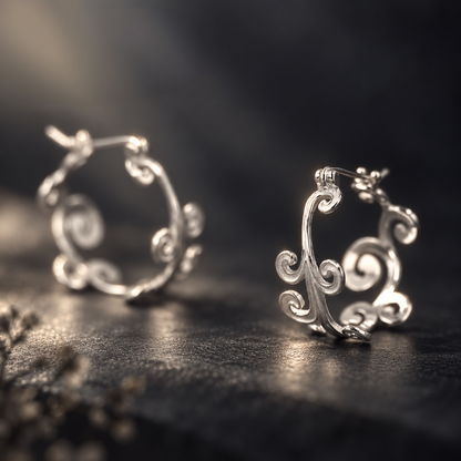 Tang Grass Hoop Earrings