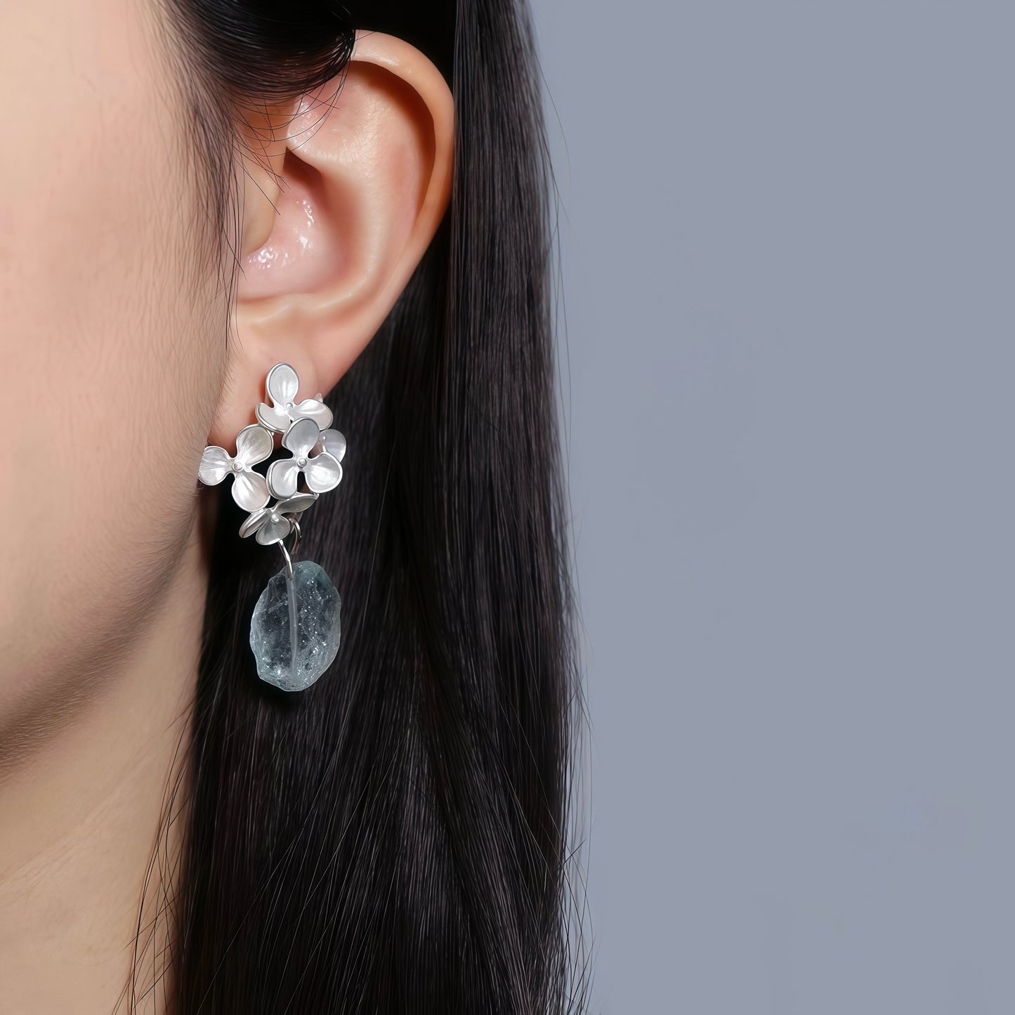 Blooming Aqua Earrings