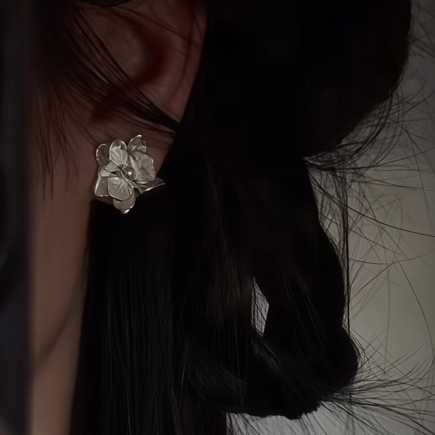 Gardenia Bloom Stud Earrings