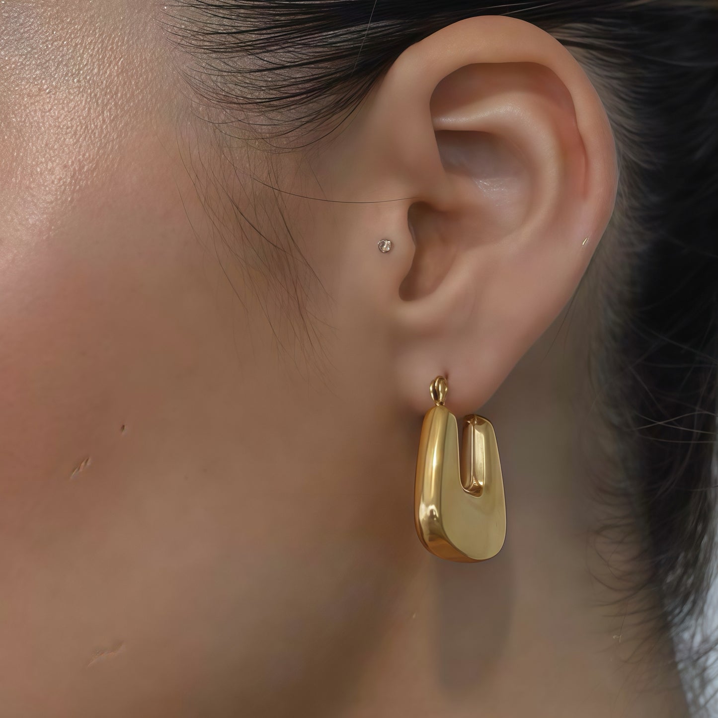 Lock Earrings – Bold Minimalism with Sculptural Precision