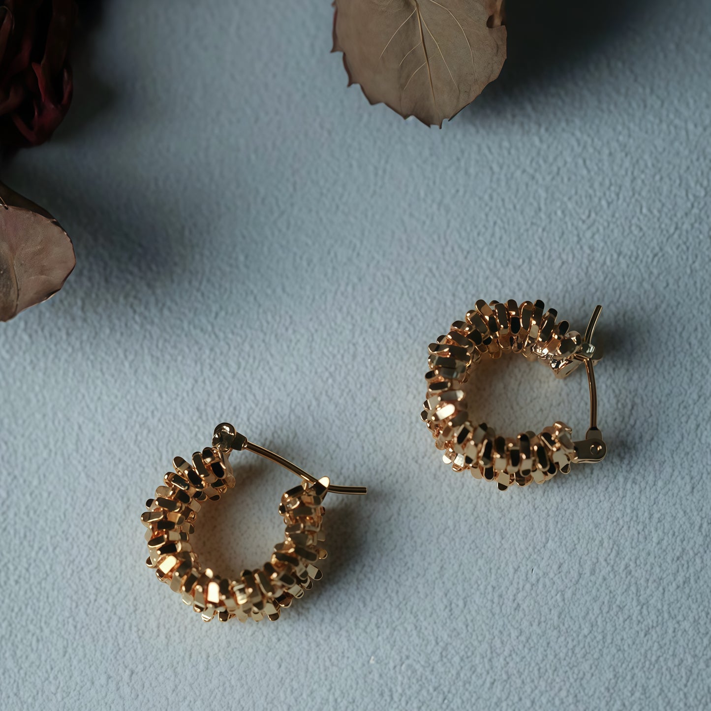 Gilded Bloom Hoops