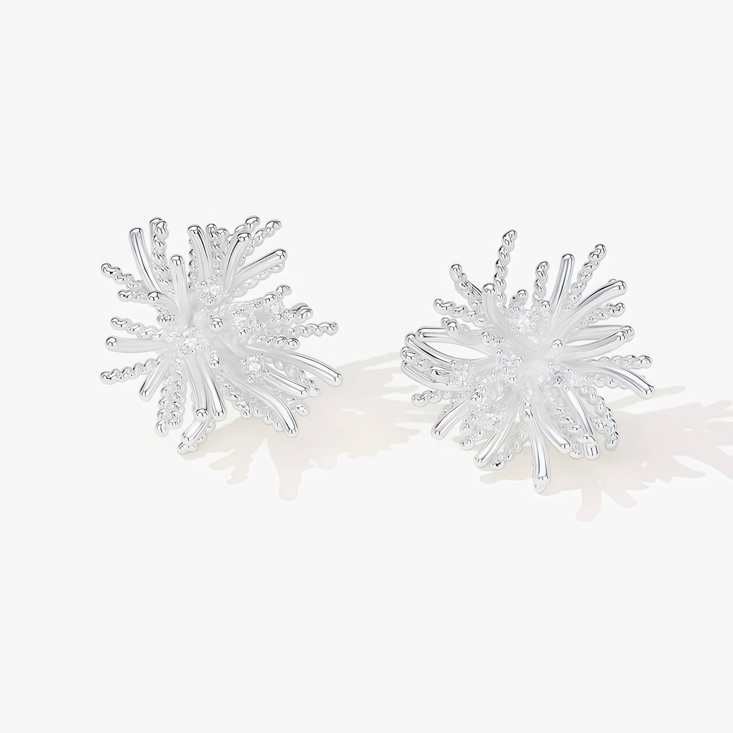 Firework Bloom Earrings – Gold & Silver