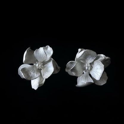 Gardenia Bloom Stud Earrings
