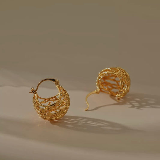 Whispering Vines Hoop Earrings