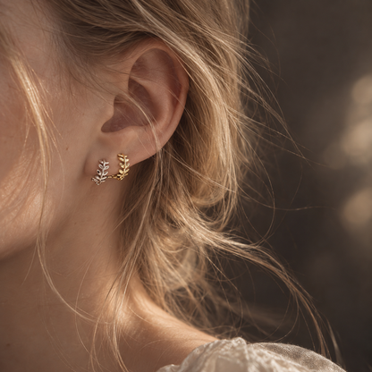 Olive Whisper Hoops