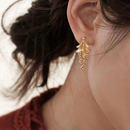 Golden Cascade Earrings